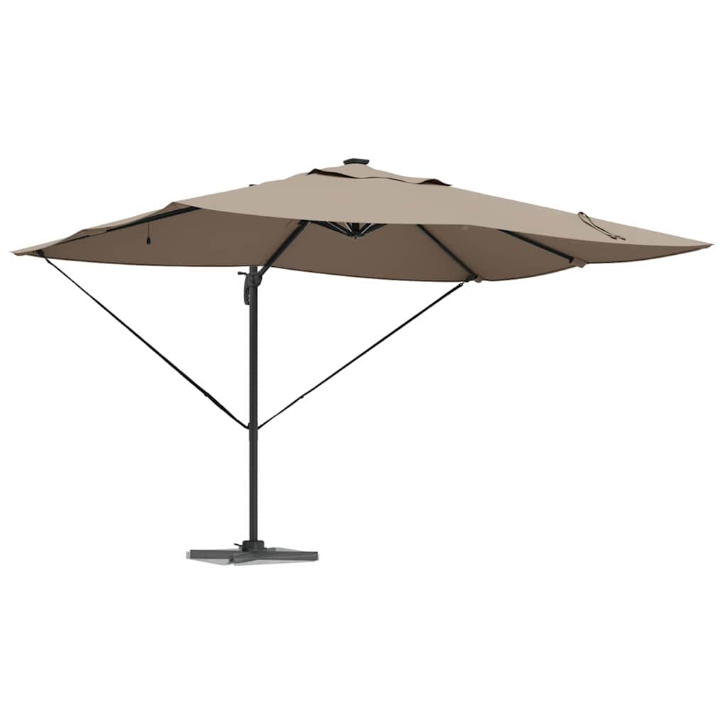 Sonnenschirm Taupe 352 x 251 x 265 cm Polyester und Aluminium