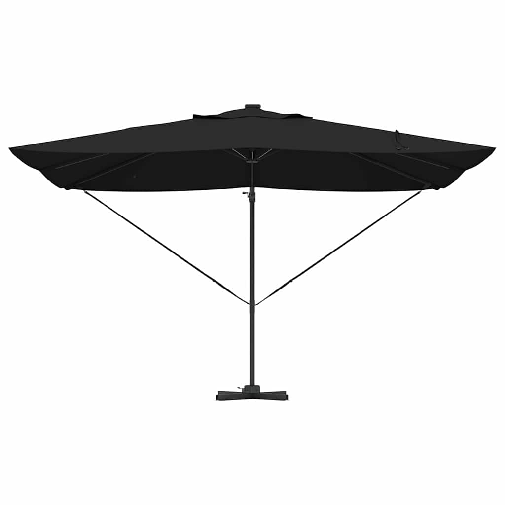 Sonnenschirm Schwarz 352 x 251 x 265 cm Polyester und Aluminium