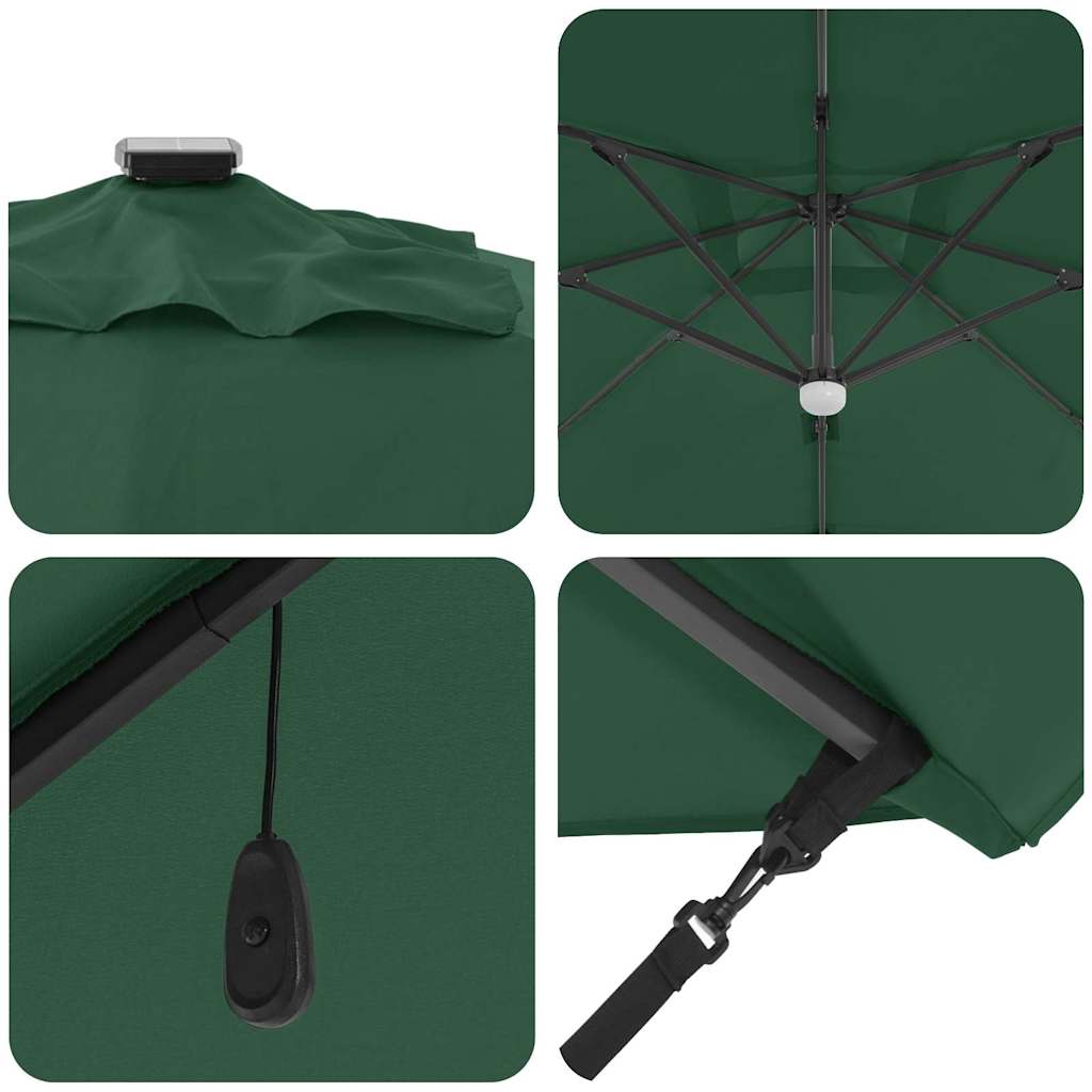 Roma Parasol Grün 286 x 284 x 270 cm Aluminium und Polyester