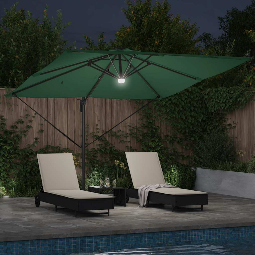 Roma Parasol Grün 286 x 284 x 270 cm Aluminium und Polyester