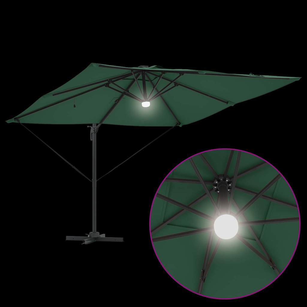 Roma Parasol Grün 286 x 284 x 270 cm Aluminium und Polyester