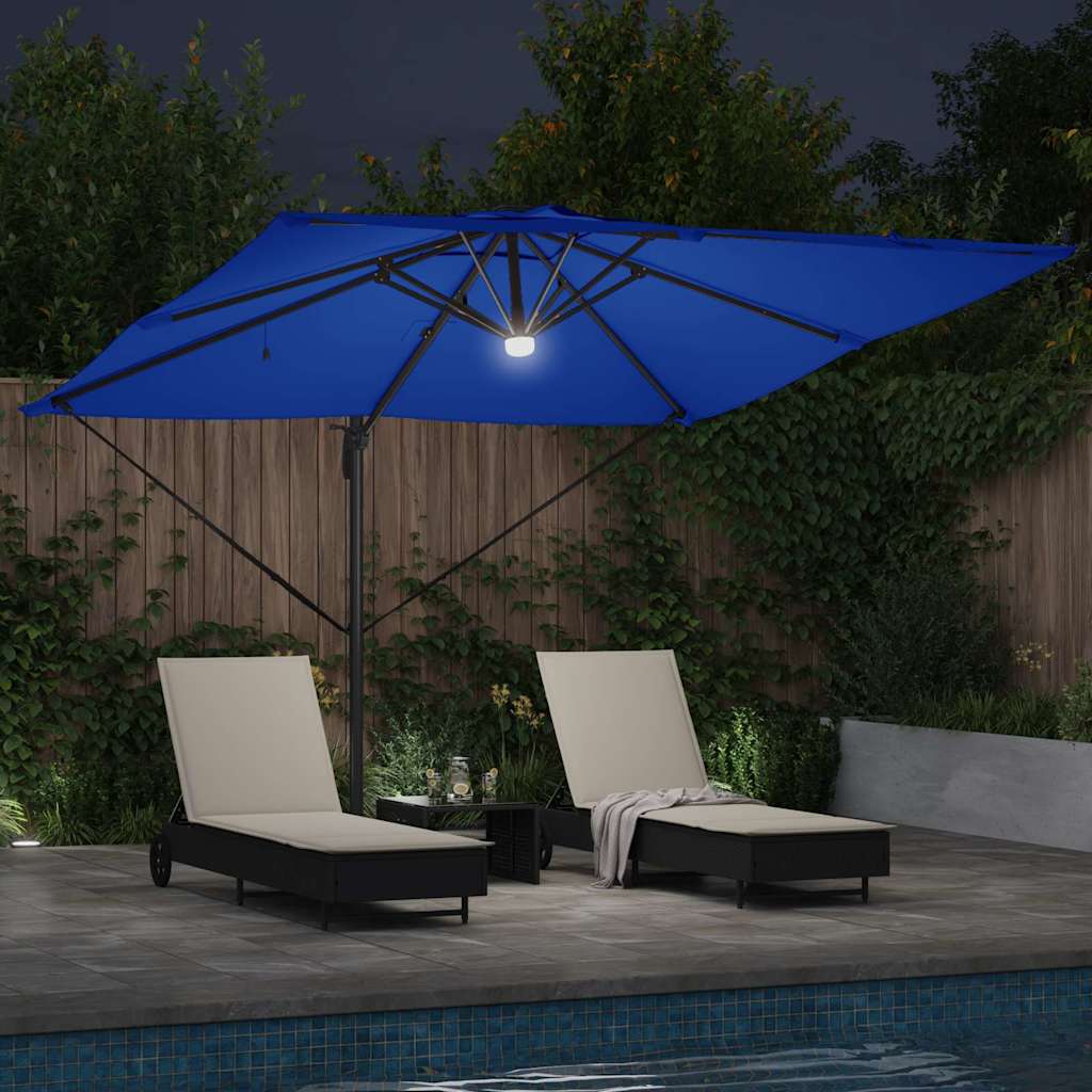 Roma Parasol Blau 286 x 284 x 270 cm Aluminium und Polyester