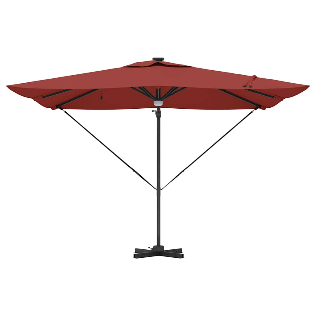 Roma Parasol Rot 286 x 284 x 270 cm Aluminium und Polyester