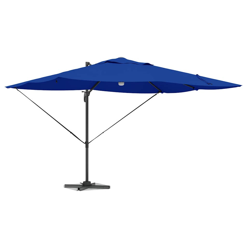Sonnenschirm mit LED-Lichtleisten Azurblau 351 x 250 x 253 cm