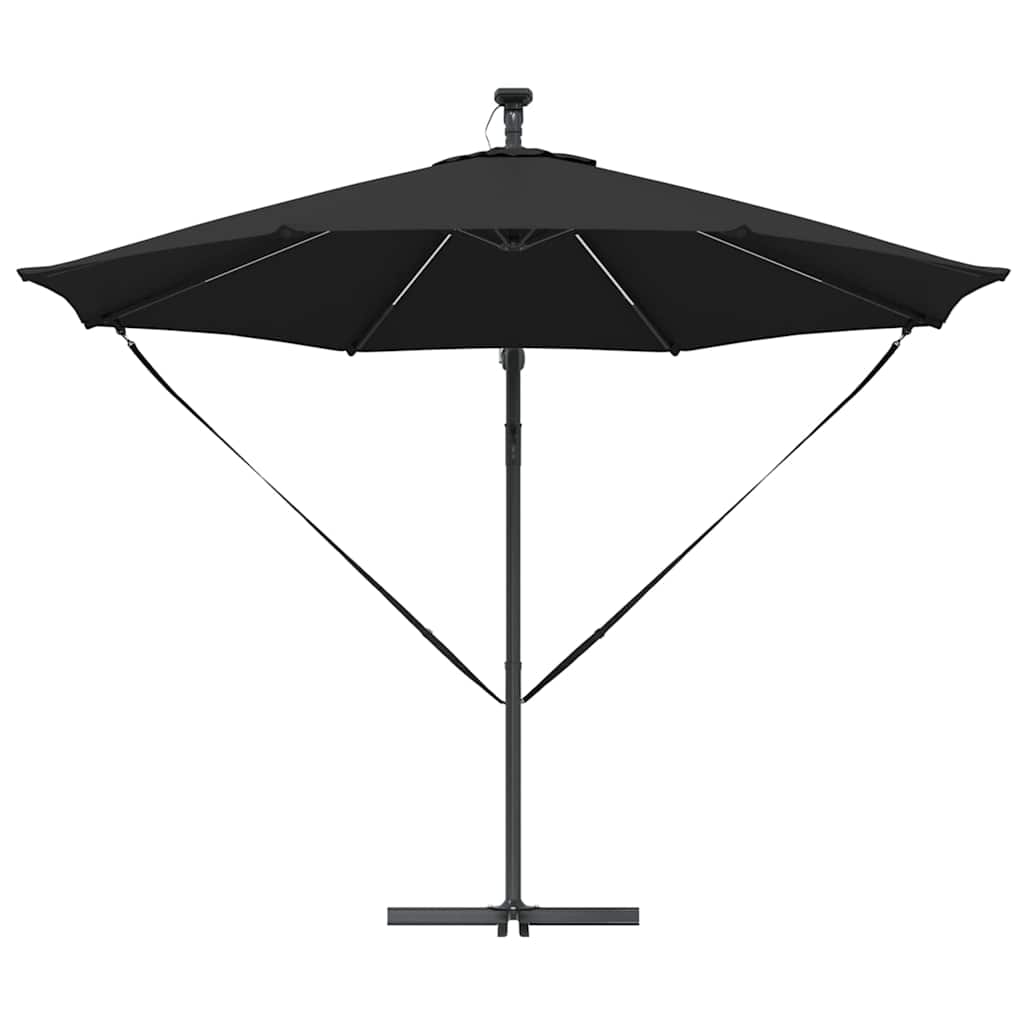 Sonnenschirm 294 x 294 x 248 cm Polyester und Aluminium Schwarz