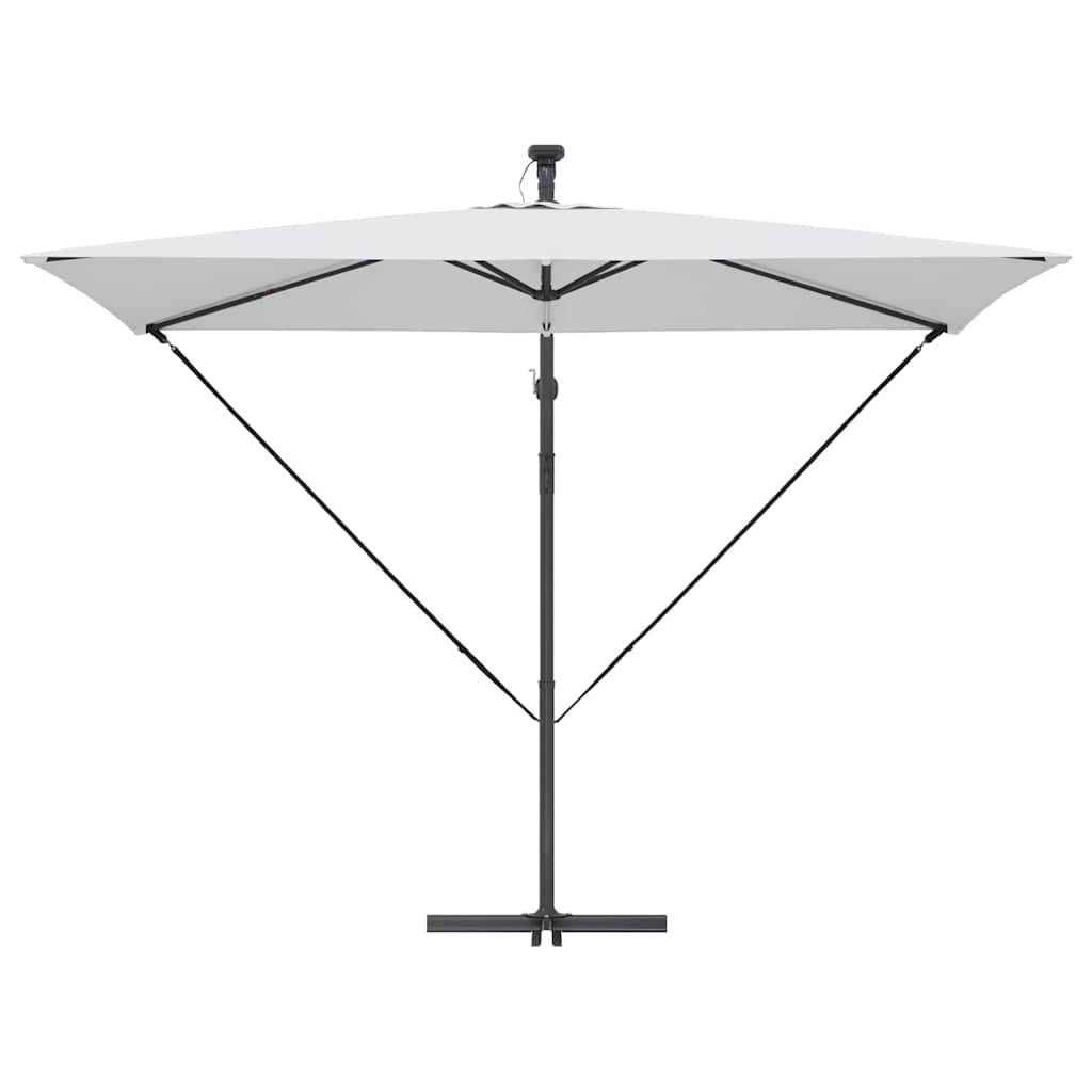 Sonnenschirm Sand 294 x 200 x 270 cm Polyester und Aluminium