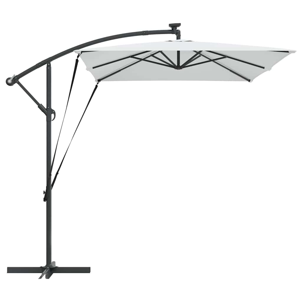 Sonnenschirm Sand 294 x 200 x 270 cm Polyester und Aluminium