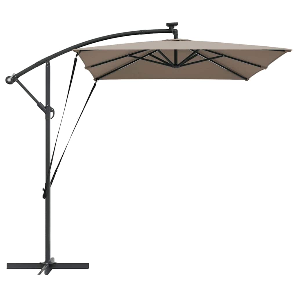 Sonnenschirm Taupe 294 x 200 x 270 cm Polyester und Aluminium