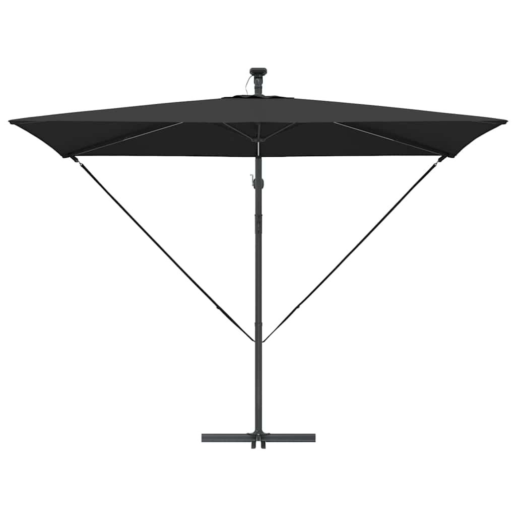 Sonnenschirm Schwarz 294 x 200 x 270 cm Polyester und Aluminium