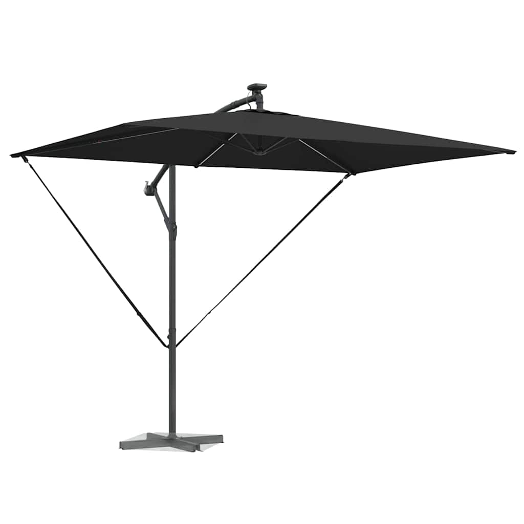 Sonnenschirm Schwarz 294 x 200 x 270 cm Polyester und Aluminium