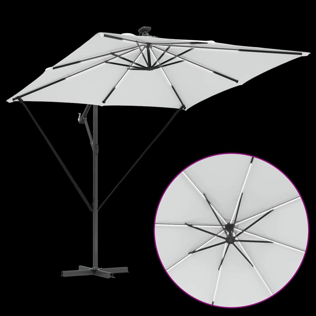 Sonnenschirm Sand 249 x 249 x 250 cm Polyester und Aluminium