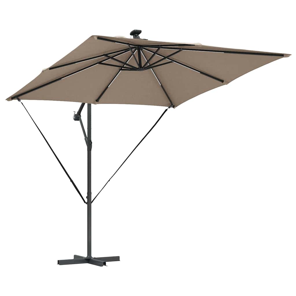 Sonnenschirm Taupe 249 x 249 x 250 cm Polyester und Aluminium