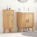 Badezimmermöbel-Set mit Regal 2 pcs Braun Massivholz Kiefer