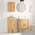 Badezimmermöbel-Set mit Regal 3 pcs Braun Massivholz Kiefer