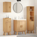 Badezimmermöbel-Set mit Regal 4 pcs Braun Massivholz Kiefer