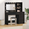 Schminktisch mit Regal Schwarz 78,5 x 41 x 135 cm Holzwerkstoff