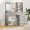 Schminktisch mit Regal Grau 78,5 x 41 x 135 cm Holzwerkstoff