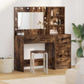 Schminktisch mit Regal Braun 78,5 x 41 x 135 cm Holzwerkstoff