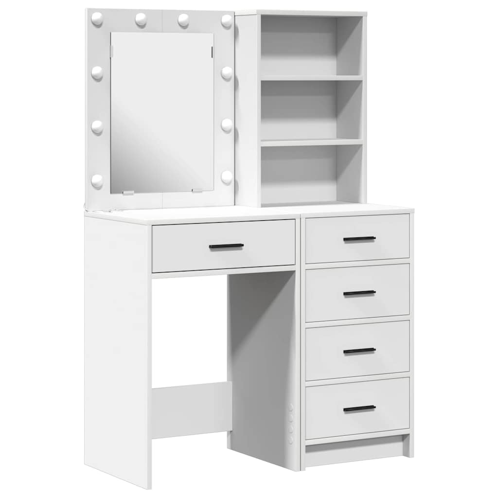 Schminktisch 2 pcs Weiß 50 x 41 x 135 cm Holzwerkstoff