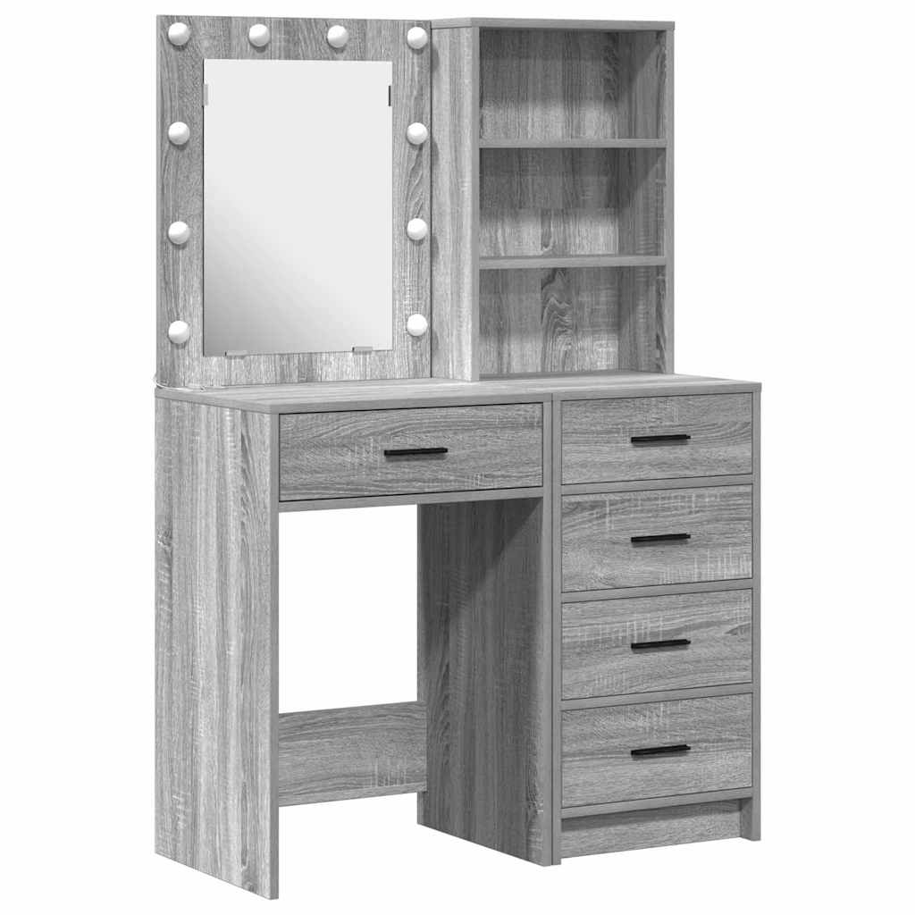 Schminktisch 2 pcs Grau 50 x 41 x 135 cm Holzwerkstoff