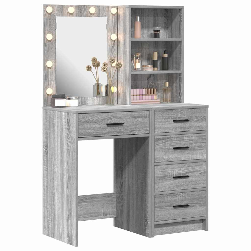 Schminktisch 2 pcs Grau 50 x 41 x 135 cm Holzwerkstoff