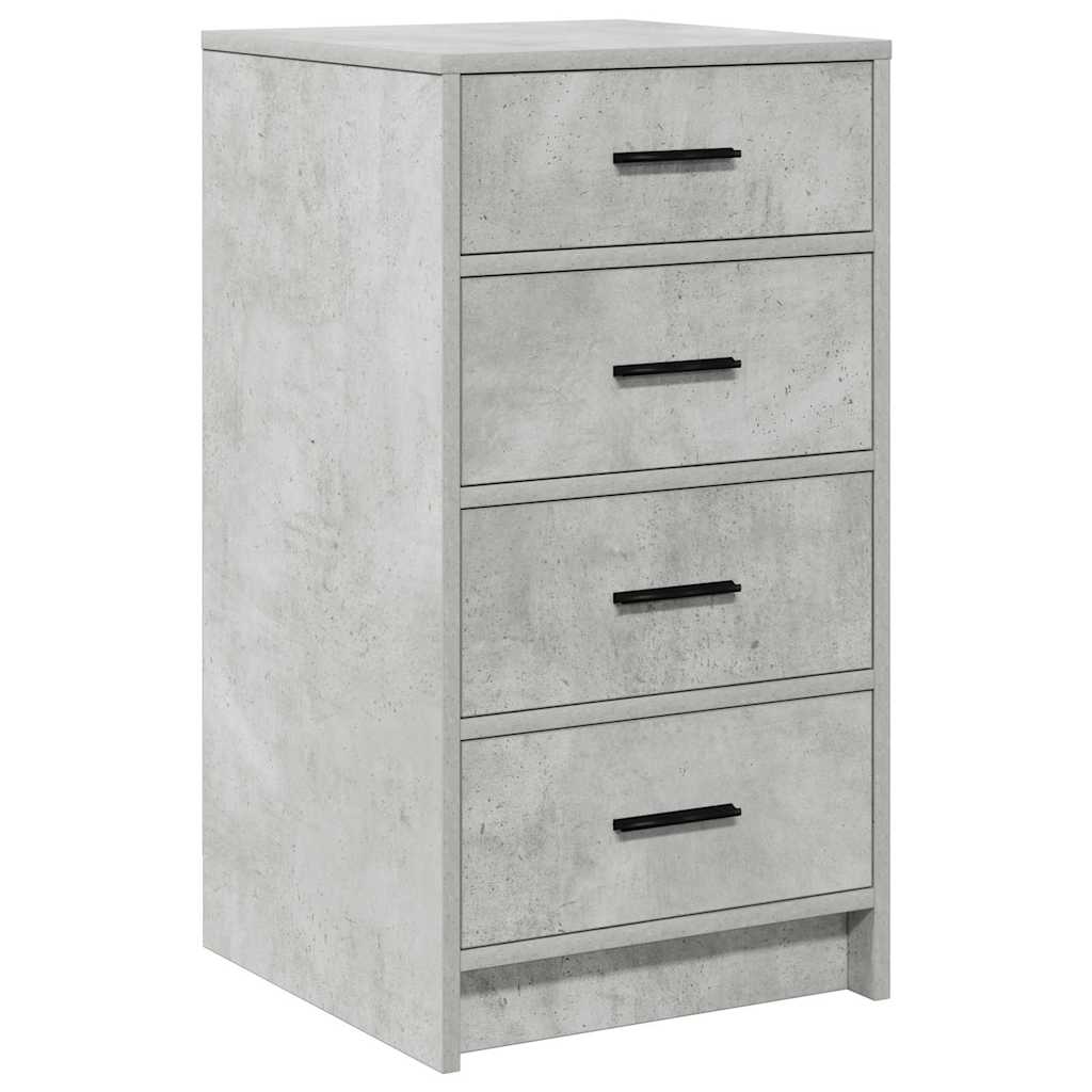 Schminktisch mit Schubladen 3 pcs Beton Grau Holzwerkstoff