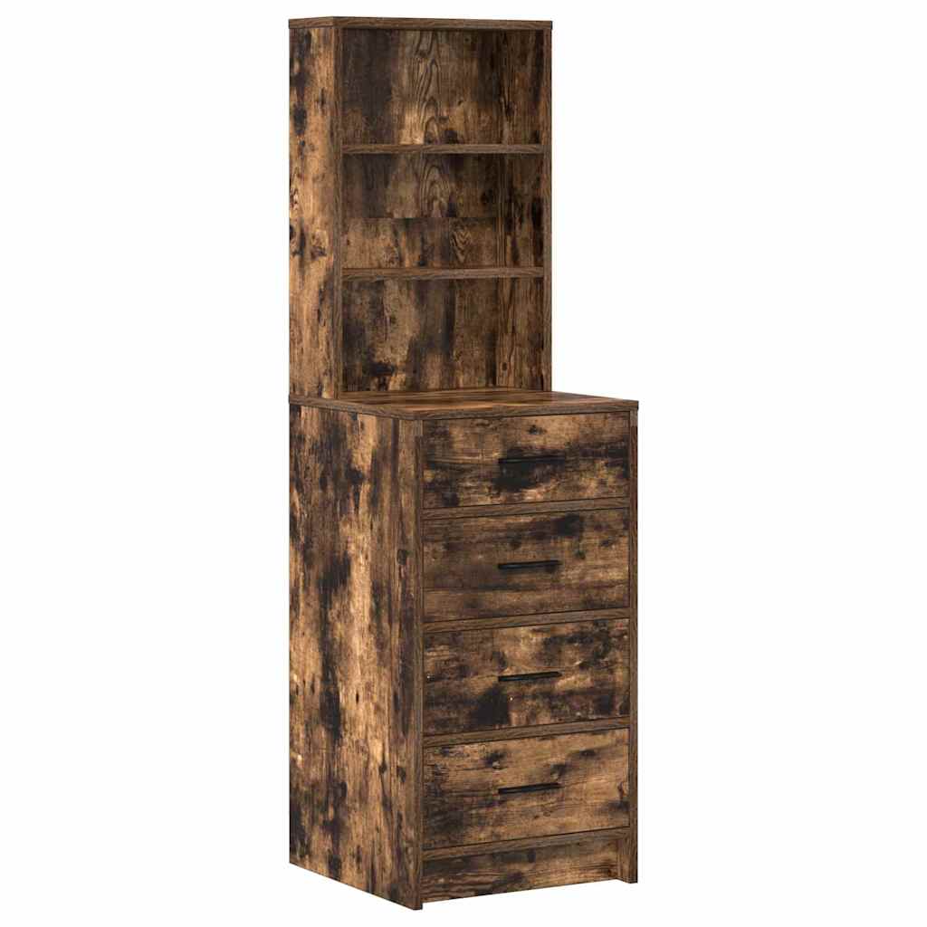 Schminktisch mit Spiegelbeleuchtung 3 pcs Braun Holzwerkstoff