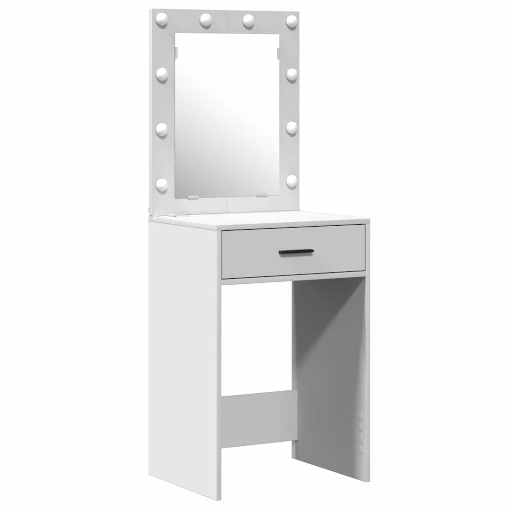 Schminktisch mit Tür 2 pcs Weiß 50 x 41 x 135 cm Holzwerkstoff