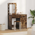 Schminktisch mit Tür 2 pcs Braun 50 x 41 x 135 cm Holzwerkstoff