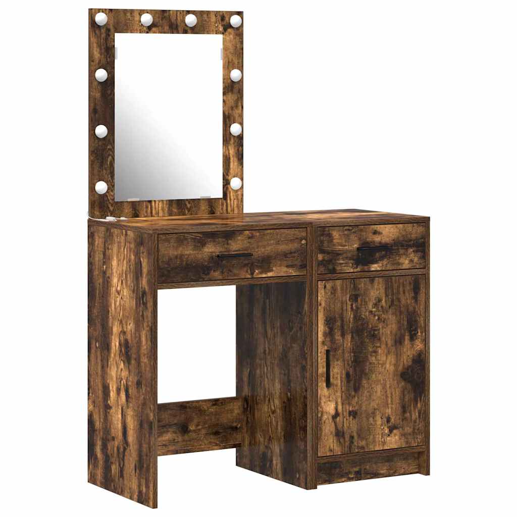 Schminktisch mit Tür 2 pcs Braun 50 x 41 x 135 cm Holzwerkstoff