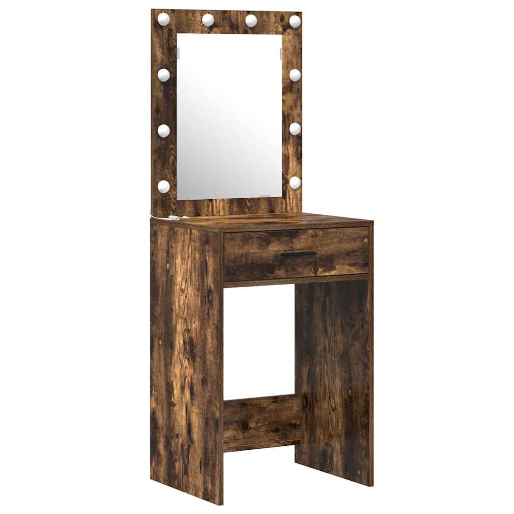 Schminktisch mit Tür 2 pcs Braun 50 x 41 x 135 cm Holzwerkstoff