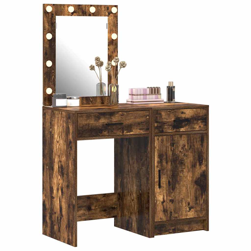 Schminktisch mit Tür 2 pcs Braun 50 x 41 x 135 cm Holzwerkstoff