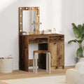 Schminktisch mit Tür 2 pcs Braun 50 x 41 x 135 cm Holzwerkstoff