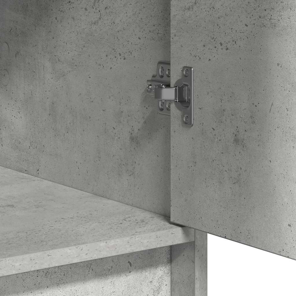 Schminktisch mit Spiegelbeleuchtung 3 pcs Grau Holzwerkstoff