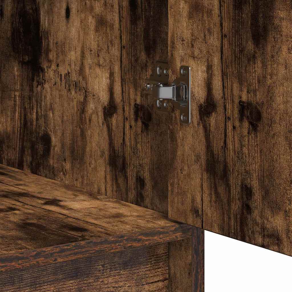 Schminktisch mit Spiegelbeleuchtung 3 pcs Braun Holzwerkstoff