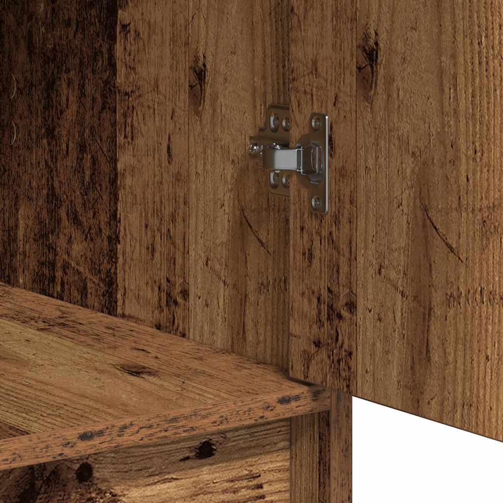 Schminktisch mit Spiegelbeleuchtung 3 pcs Braun Holzwerkstoff