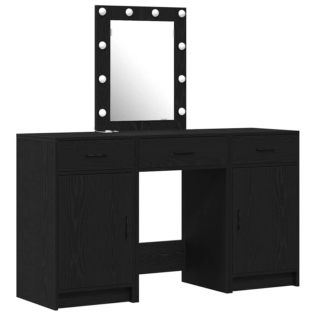 Schminktisch mit Tür Schwarz 50 x 41 x 135 cm Holzwerkstoff