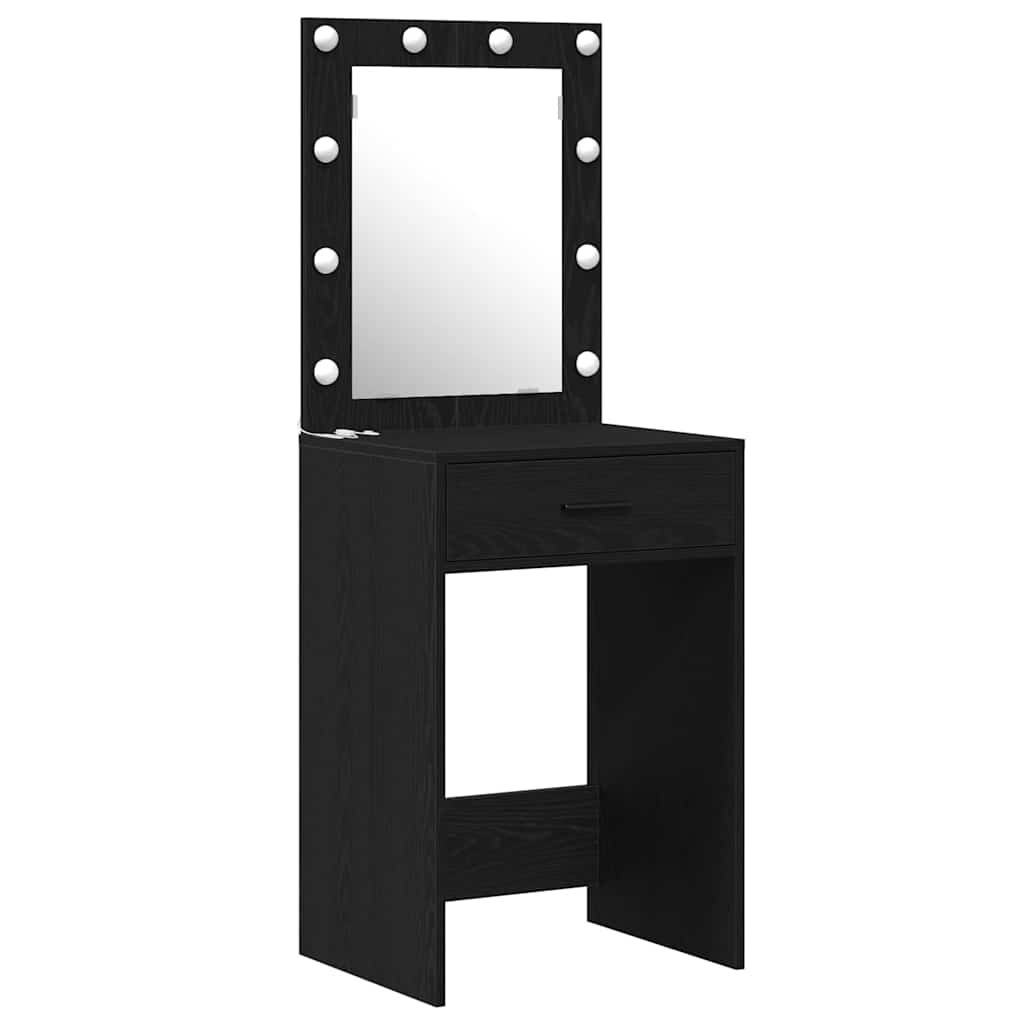 Schminktisch mit Tür Schwarz 50 x 41 x 135 cm Holzwerkstoff