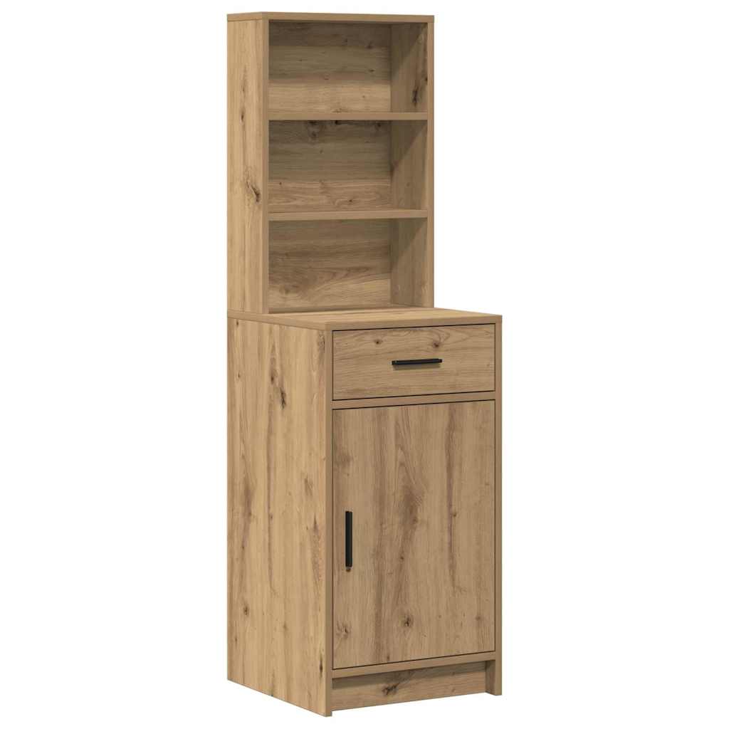 Schminktischset mit LED 2 pcs Artisan-Eiche Holzwerkstoff