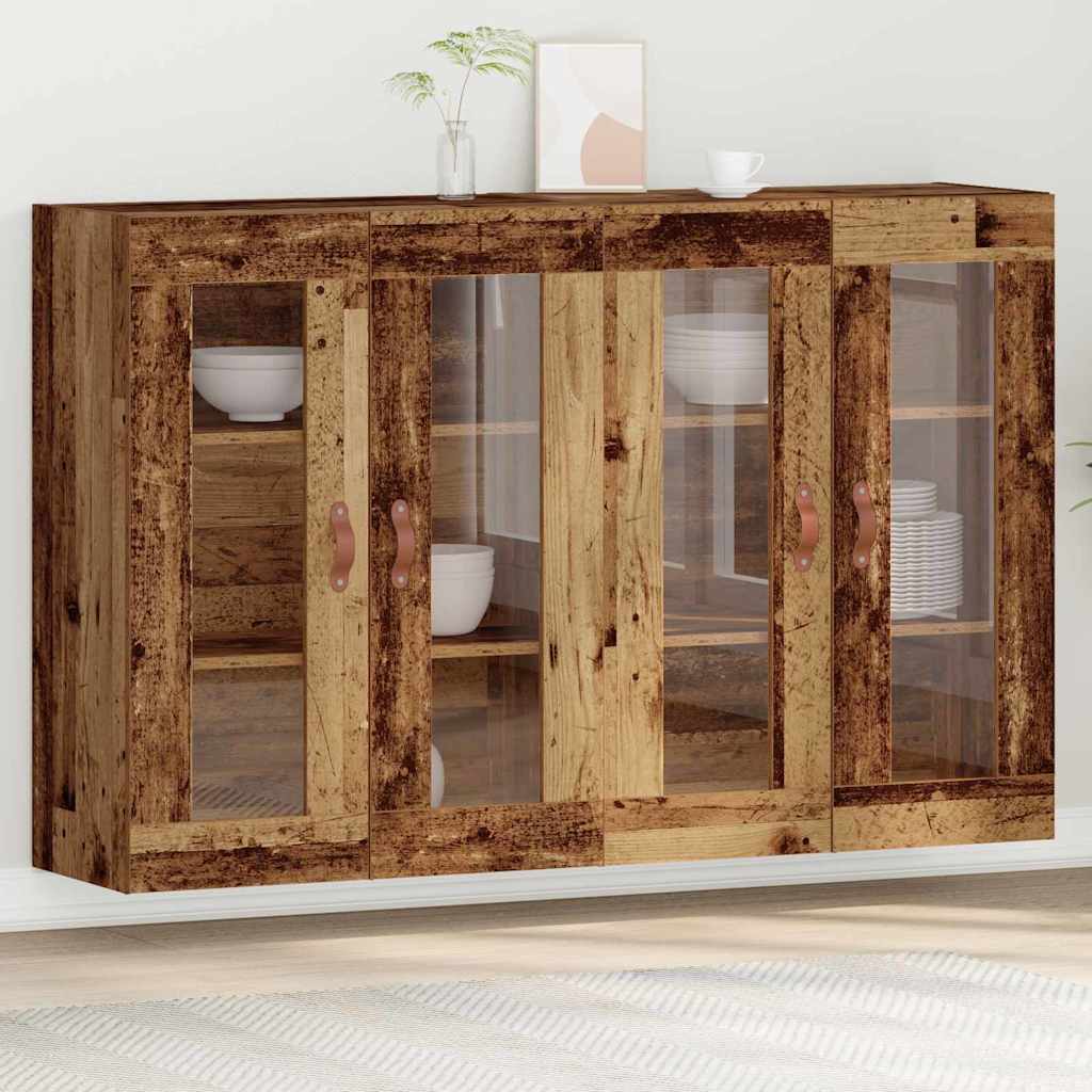 Wandschränke 2 pcs Altholz 69,5 x 34 x 90 cm Holzwerkstoff