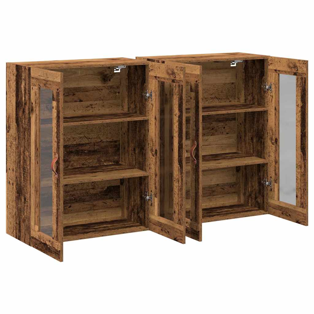 Wandschränke 2 pcs Altholz 69,5 x 34 x 90 cm Holzwerkstoff