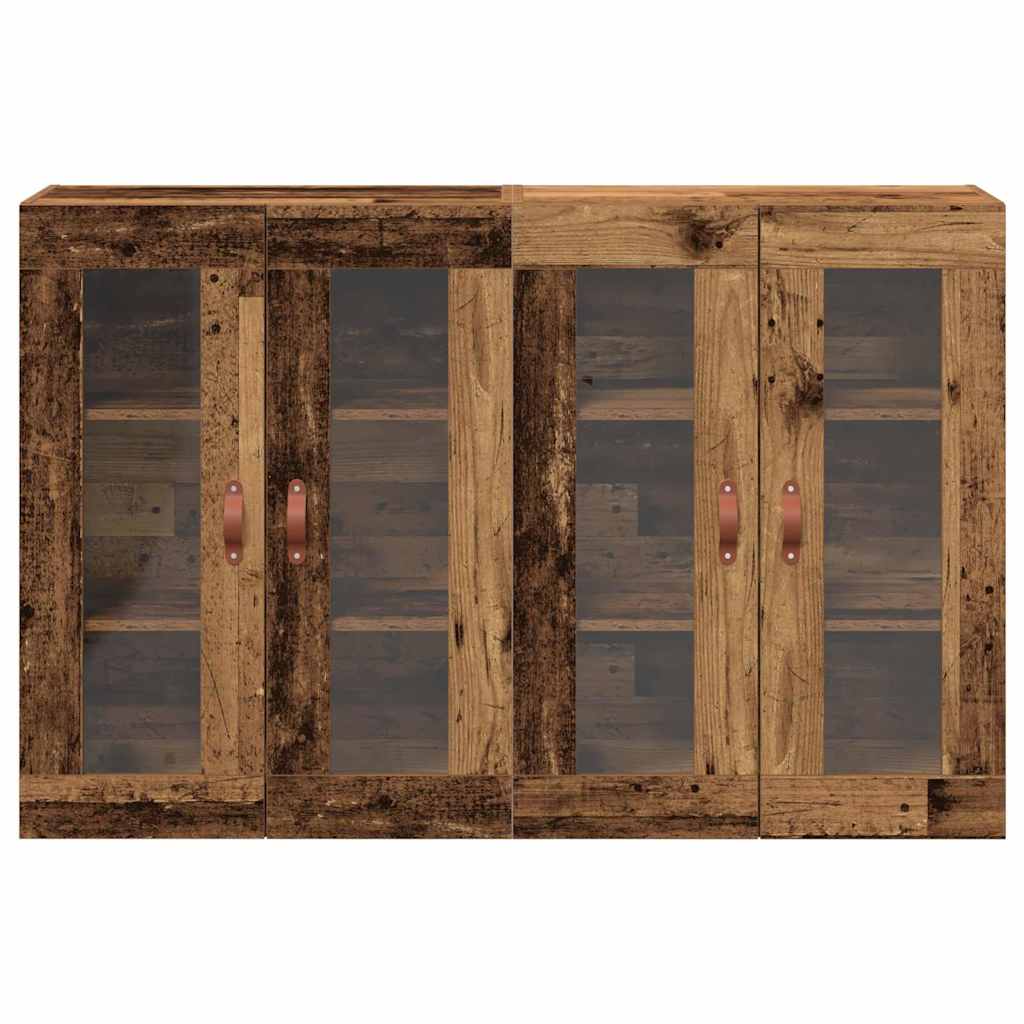 Wandschränke 2 pcs Altholz 69,5 x 34 x 90 cm Holzwerkstoff