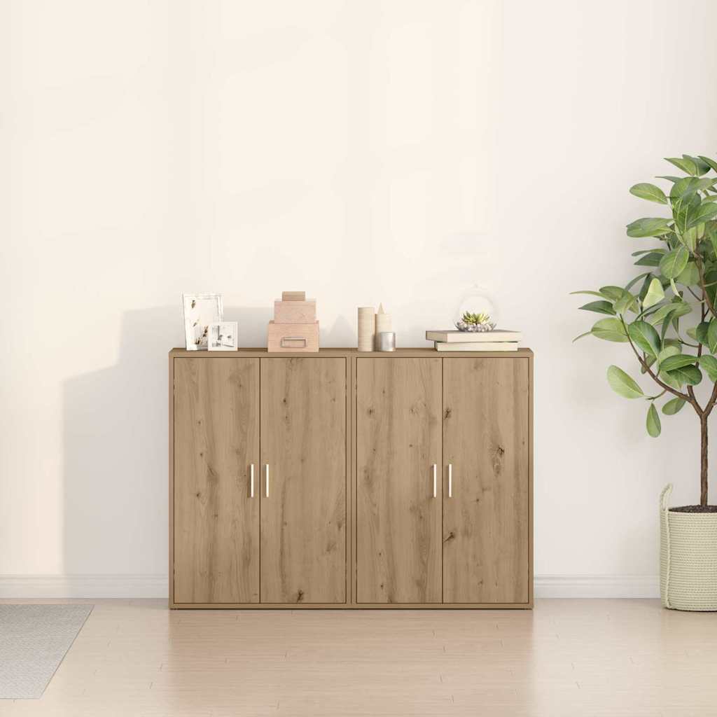 Sideboard 2 pcs Artisan-Eiche 60 x 31 x 84 cm Holzwerkstoff