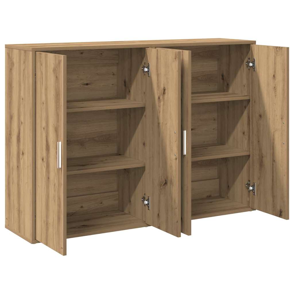 Sideboard 2 pcs Artisan-Eiche 60 x 31 x 84 cm Holzwerkstoff