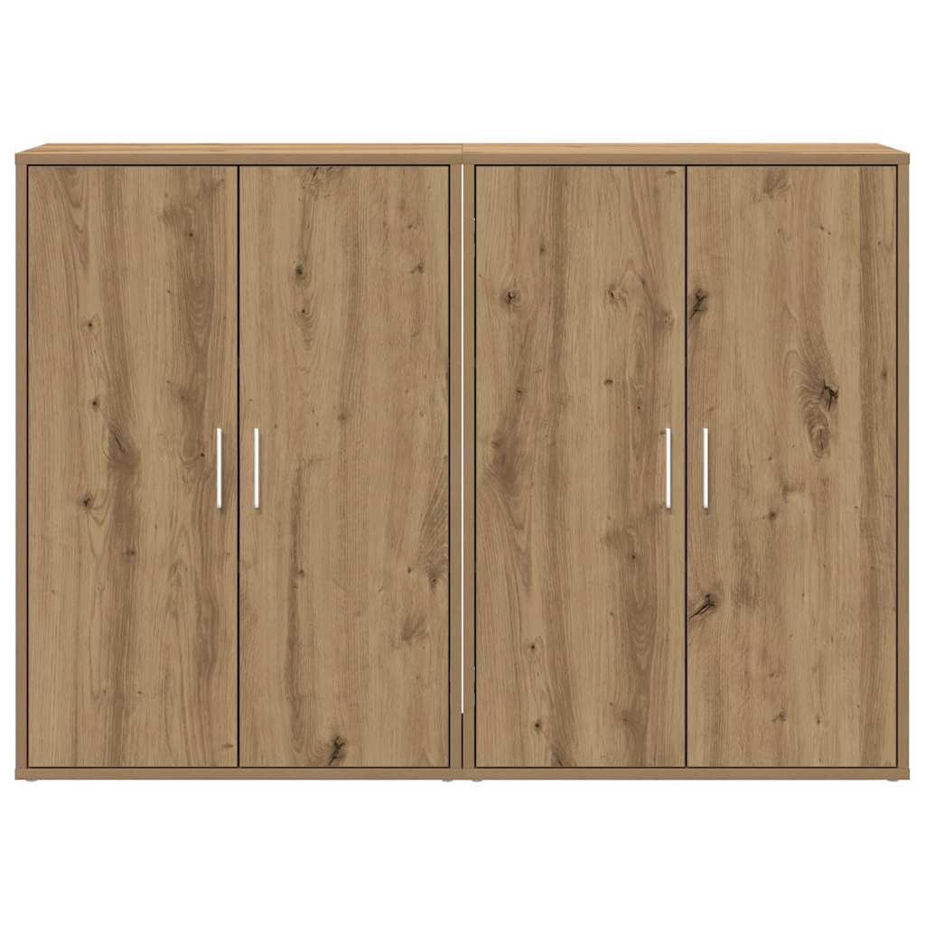 Sideboard 2 pcs Artisan-Eiche 60 x 31 x 84 cm Holzwerkstoff