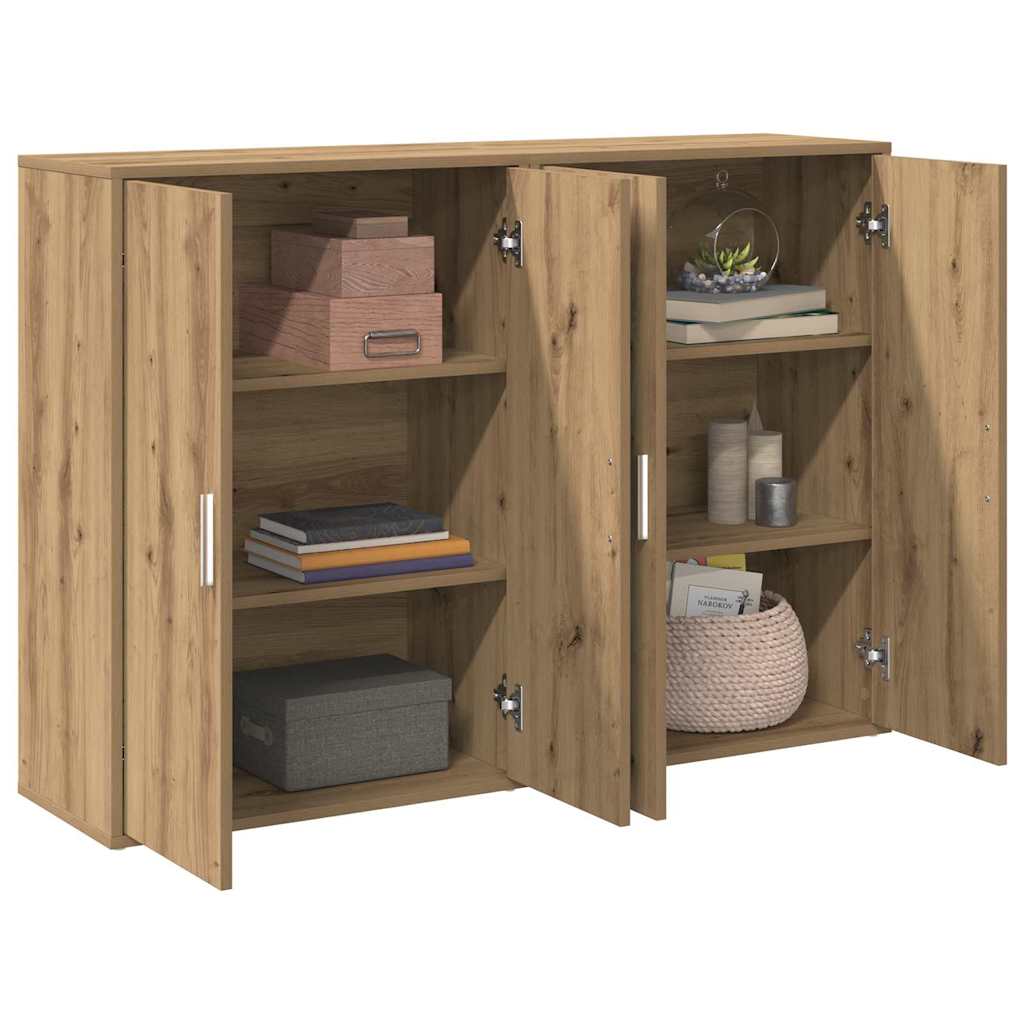 Sideboard 2 pcs Artisan-Eiche 60 x 31 x 84 cm Holzwerkstoff