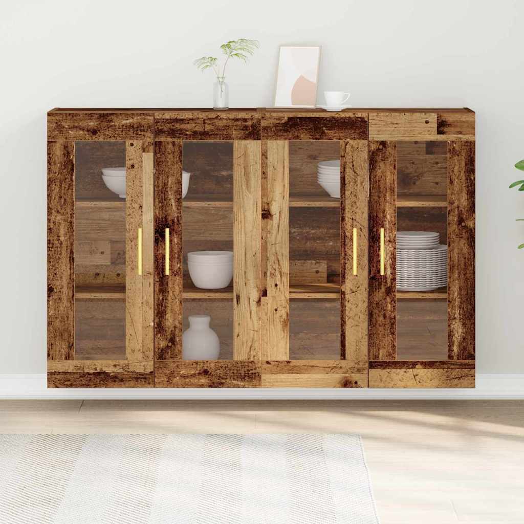 Wandschränke 2 pcs Altholz 69,5 x 34 x 90 cm Holzwerkstoff