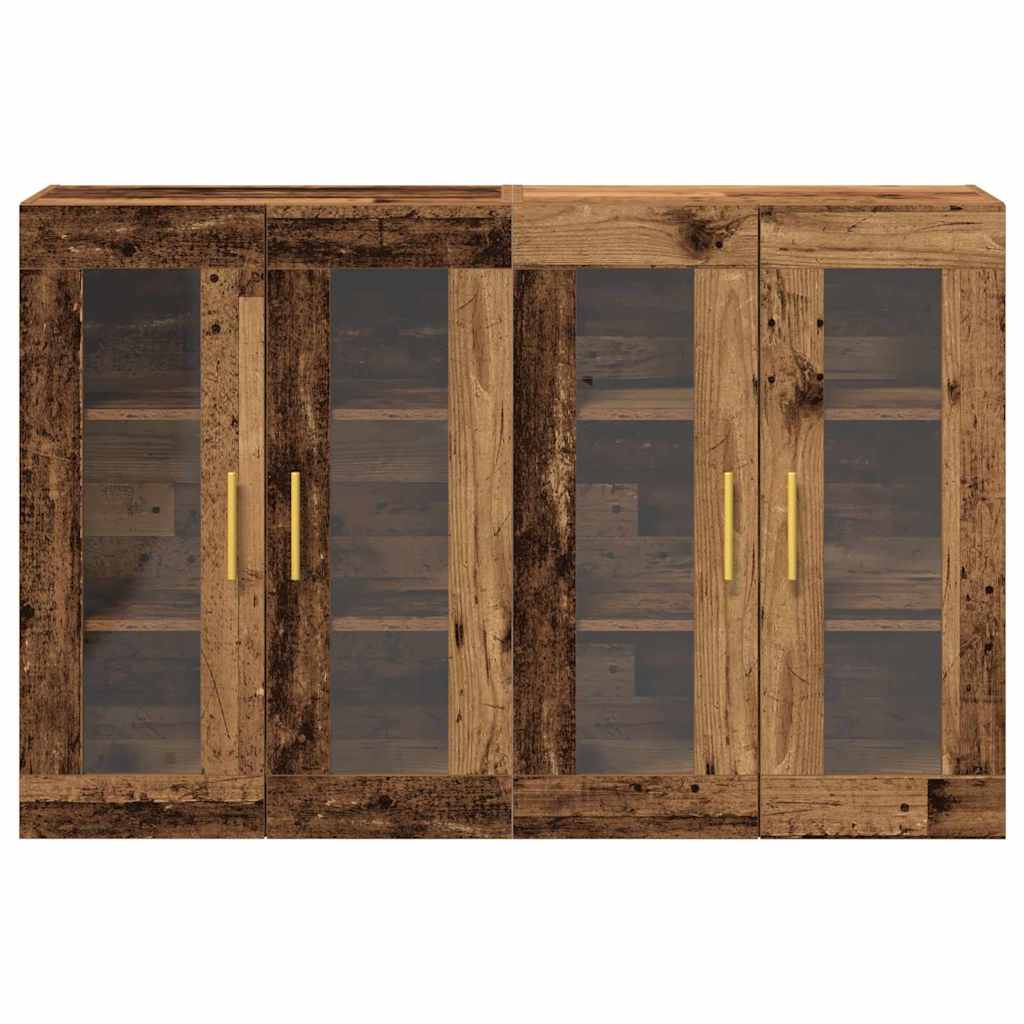 Wandschränke 2 pcs Altholz 69,5 x 34 x 90 cm Holzwerkstoff