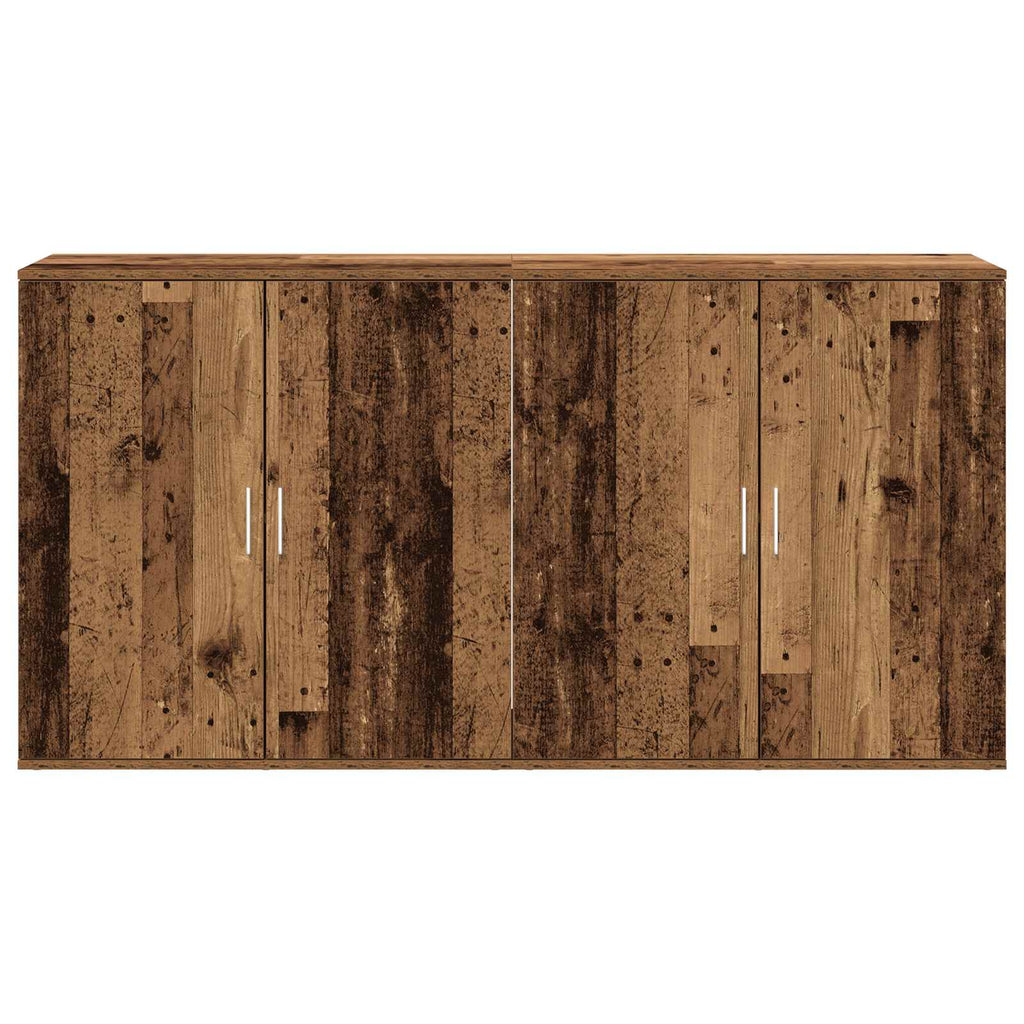 Sideboard 2 pcs Altholz 79 x 38 x 80 cm Holzwerkstoff