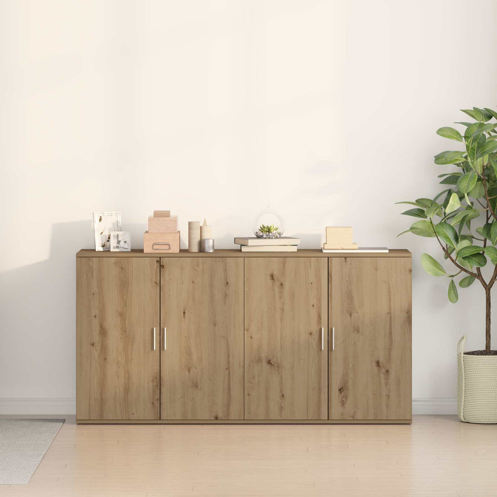 Sideboard 2 pcs Artisan-Eiche 79 x 38 x 80 cm Holzwerkstoff